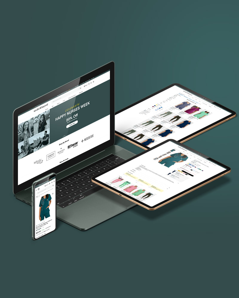 Scrub & Beyond E-Commerce Store design 